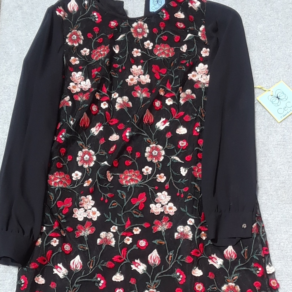 Cece Floral Embroidered Dress